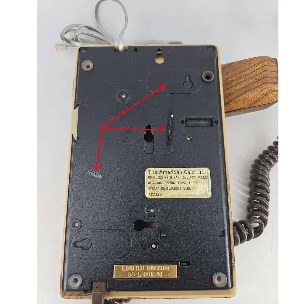 Northern Telecom Contempra The American Club alligator leather oak telephone